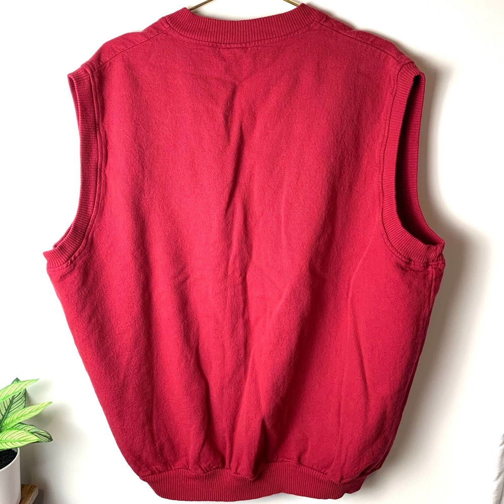 Red V-Neck Vest - Picture 3 of 7